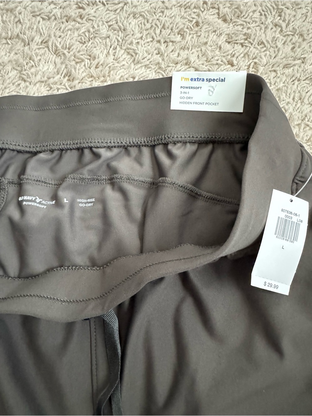 Old Navy Charcoal Gray Athletic Drawstring Shorts - Picture 3 of 3